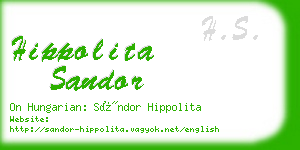 hippolita sandor business card